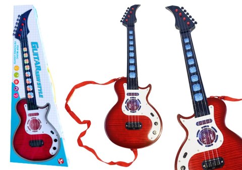 Gitara Elektryczna Dla Dzieci Światła Melodie Czerwona LEAN Toys Gitara Elektryczna Dla Dzieci Światła Melodie Czerwona LEAN Toys
