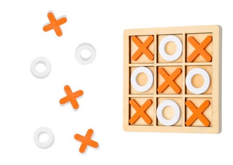 Gra W Kółko i Krzyżyk Strategiczna Logiczna Drewniana LEAN TOYS Gra W Kółko i Krzyżyk Strategiczna Logiczna Drewniana LEAN TOYS