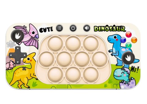 Gra Zręcznościowa Konsola Pop It 4 Tryby Gry Dinozaury LEAN Toys Gra Zręcznościowa Konsola Pop It 4 Tryby Gry Dinozaury LEAN Toys