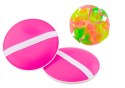 Gra Zręcznościowa Paletki Okrągłe Piłka Z Przyssawkami Różowy LEAN TOYS