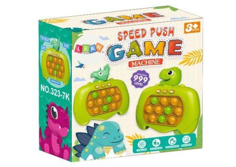Gra Zręcznościowa Pop-It Konsola 999 Poziomów Dinozaur Zielona A LEAN TOYS Gra Zręcznościowa Pop-It Konsola 999 Poziomów Dinozaur Zielona A LEAN TOYS