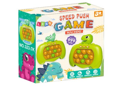 Gra Zręcznościowa Pop-It Konsola 999 Poziomów Dinozaur Zielona B LEAN TOYS Gra Zręcznościowa Pop-It Konsola 999 Poziomów Dinozaur Zielona B LEAN TOYS