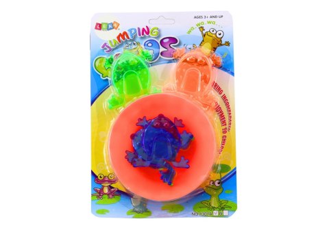Gra Zręcznościowa Skaczące Żabki Miseczka Kolorowe LEAN TOYS Gra Zręcznościowa Skaczące Żabki Miseczka Kolorowe LEAN TOYS