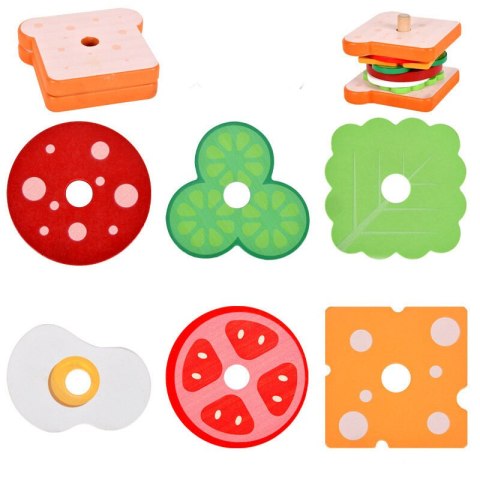 Kanapka Drewniana 8 El Karty Z Przepisami 10 Szt LEAN Toys Kanapka Drewniana 8 El Karty Z Przepisami 10 Szt LEAN Toys