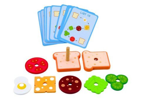 Kanapka Drewniana 8 El Karty Z Przepisami 10 Szt LEAN Toys Kanapka Drewniana 8 El Karty Z Przepisami 10 Szt LEAN Toys