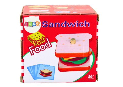Kanapka Drewniana 8 El Karty Z Przepisami 10 Szt LEAN Toys Kanapka Drewniana 8 El Karty Z Przepisami 10 Szt LEAN Toys