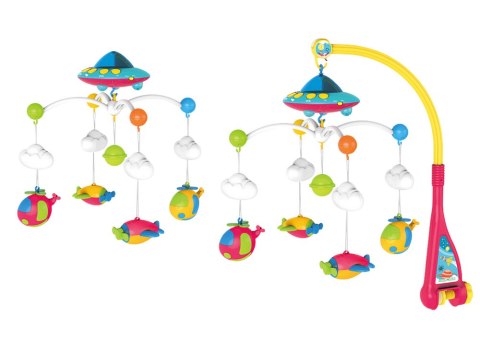 Karuzelka Do Łóżeczka Dla Niemowlaka Ufo Samoloty Projektor 108 Melodii LEAN Toys Karuzelka Do Łóżeczka Dla Niemowlaka Ufo Samoloty Projektor 108 Melodii LEAN Toys