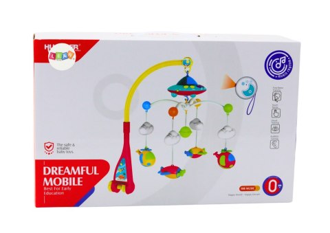 Karuzelka Do Łóżeczka Dla Niemowlaka Ufo Samoloty Projektor 108 Melodii LEAN Toys Karuzelka Do Łóżeczka Dla Niemowlaka Ufo Samoloty Projektor 108 Melodii LEAN Toys