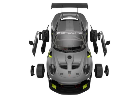 Klocki Konstrukcyjne Auto RC Rastar 1:18 Porsche 911 GT2 Szare 68 Elementów Rastar Klocki Konstrukcyjne Auto RC Rastar 1:18 Porsche 911 GT2 Szare 68 Elementów Rastar
