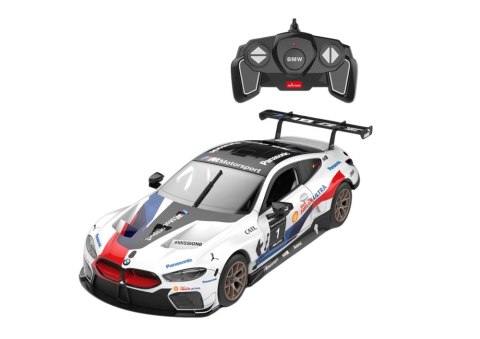Klocki Konstrukcyjne Auto Rastar RC 1:18 BMW M8 GTE Białe 66 Elementów Rastar Klocki Konstrukcyjne Auto Rastar RC 1:18 BMW M8 GTE Białe 66 Elementów Rastar