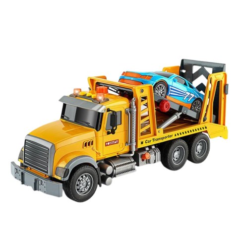 Laweta Pomoc Drogowa Auto 2w1 Regulowana Światła Dźwięki LEAN Toys Laweta Pomoc Drogowa Auto 2w1 Regulowana Światła Dźwięki LEAN Toys