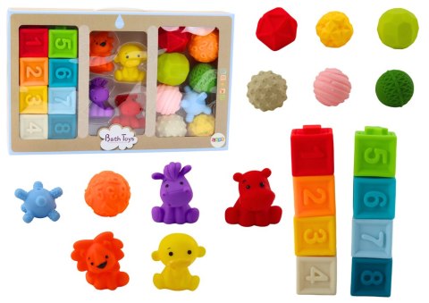 Miękkie Klocki Edukacyjne Do Kąpieli 20 Elementów Zwierzęta Kształty LEAN Toys Miękkie Klocki Edukacyjne Do Kąpieli 20 Elementów Zwierzęta Kształty LEAN Toys