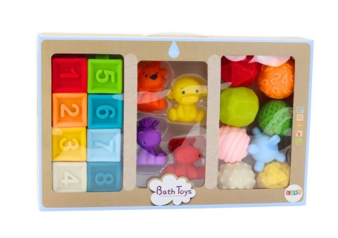 Miękkie Klocki Edukacyjne Do Kąpieli 20 Elementów Zwierzęta Kształty LEAN Toys Miękkie Klocki Edukacyjne Do Kąpieli 20 Elementów Zwierzęta Kształty LEAN Toys