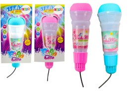 Mikrofon Dziecięcy Echo Światła Różowy Niebieski LEAN TOYS