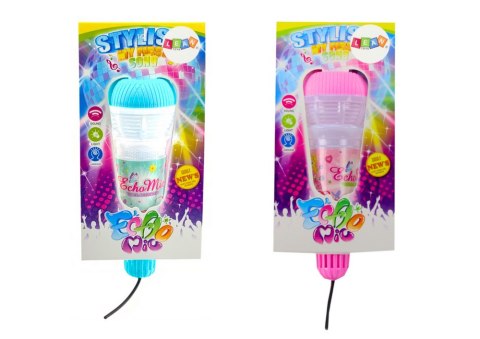 Mikrofon Dziecięcy Echo Światła Różowy Niebieski LEAN TOYS Mikrofon Dziecięcy Echo Światła Różowy Niebieski LEAN TOYS