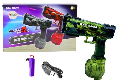 Pistolet Na Wodę Automatyczny Elektryczny Zielony LEAN Toys Pistolet Na Wodę Automatyczny Elektryczny Zielony LEAN Toys