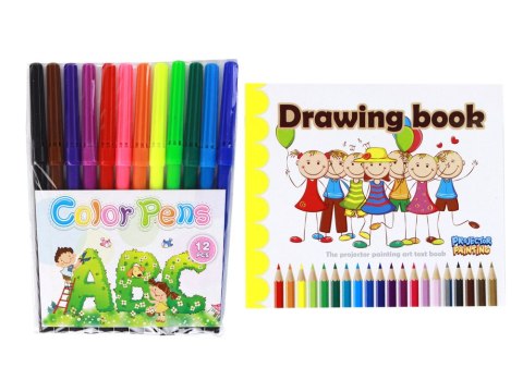 Projektor Do Rysowania Jednorożec Pisaki Wkładki Różowy LEAN Toys Projektor Do Rysowania Jednorożec Pisaki Wkładki Różowy LEAN Toys