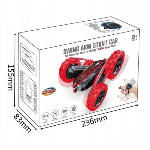 Samochód Kaskaderski Twister Sterowanie Gestem Ręki Pilot Niebieski LEAN Toys Samochód Kaskaderski Twister Sterowanie Gestem Ręki Pilot Niebieski LEAN Toys