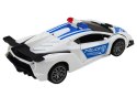 Samochód R/C Policyjny 2w1 Auto Robot Dźwięki Światła LEAN Toys