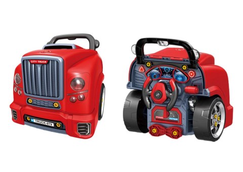Silnik Ciężarówka Do Rozkręcania Zestaw Majsterkowicza Czerwony Warsztat LEAN Toys Silnik Ciężarówka Do Rozkręcania Zestaw Majsterkowicza Czerwony Warsztat LEAN Toys