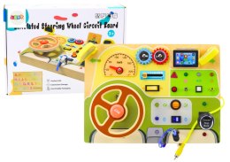 Tablica Analogowa Sensoryczna Manipulacyjna Samochód Światła LED LEAN Toys