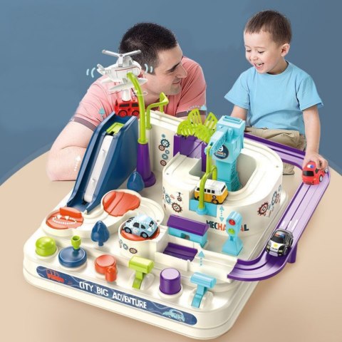 Tor Przeszkód Interaktywny Parking Dla Dzieci Cztery Autka LEAN Toys Tor Przeszkód Interaktywny Parking Dla Dzieci Cztery Autka LEAN Toys