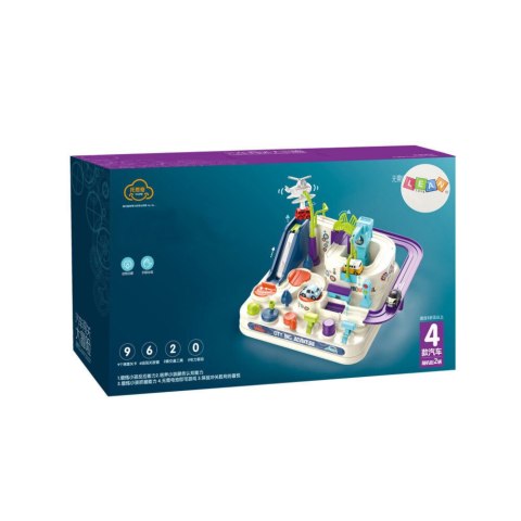 Tor Przeszkód Interaktywny Parking Dla Dzieci Cztery Autka LEAN Toys Tor Przeszkód Interaktywny Parking Dla Dzieci Cztery Autka LEAN Toys