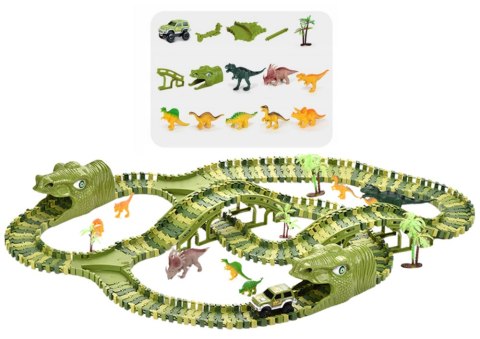 Tor Wyścigowy DIY Dinozaur 240 Elementów LEAN Toys Tor Wyścigowy DIY Dinozaur 240 Elementów LEAN Toys