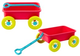 Wózek Na Zabawki Do Piasku Pastelowy Różowy LEAN Toys