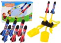 Wyrzutnia Rakiet Piankowych Pompka Zestaw Żółty Ogrodowy LEAN Toys