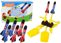 Wyrzutnia Rakiet Piankowych Pompka Zestaw Żółty Ogrodowy LEAN Toys