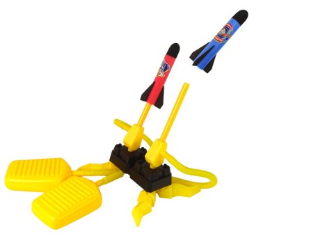 Wyrzutnia Rakiet Piankowych Pompka Zestaw Żółty Ogrodowy LEAN Toys Wyrzutnia Rakiet Piankowych Pompka Zestaw Żółty Ogrodowy LEAN Toys