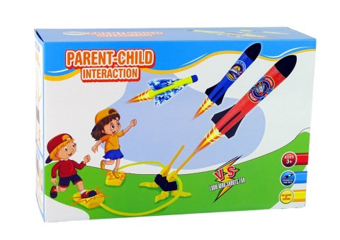Wyrzutnia Rakiet Piankowych Pompka Zestaw Żółty Ogrodowy LEAN Toys Wyrzutnia Rakiet Piankowych Pompka Zestaw Żółty Ogrodowy LEAN Toys