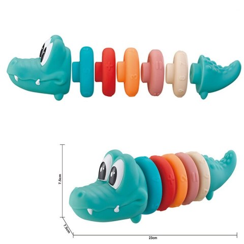 Zestaw Edukacyjny Dla Malucha Miękka Piramidka Krokodyl LEAN Toys Zestaw Edukacyjny Dla Malucha Miękka Piramidka Krokodyl LEAN Toys