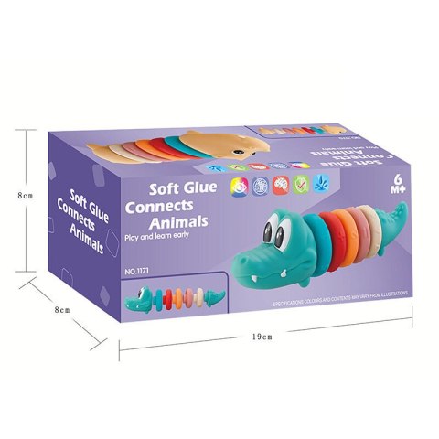 Zestaw Edukacyjny Dla Malucha Miękka Piramidka Krokodyl LEAN Toys Zestaw Edukacyjny Dla Malucha Miękka Piramidka Krokodyl LEAN Toys