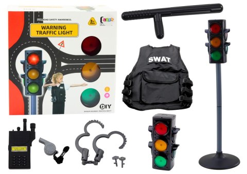 Zestaw Edukacyjny Policjanta Kierowanie Ruchem Sygnalizator 10 El LEAN Toys Zestaw Edukacyjny Policjanta Kierowanie Ruchem Sygnalizator 10 El LEAN Toys