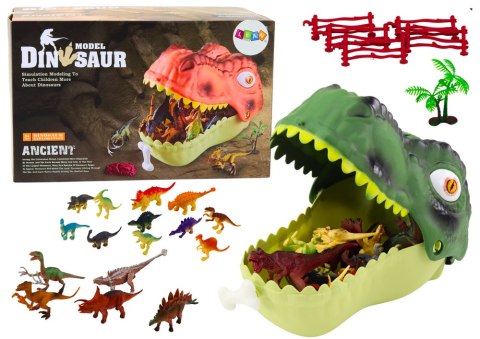 Zestaw Figurek Dinozaurów Duży Dinozaur Zielony 45 El LEAN Toys Zestaw Figurek Dinozaurów Duży Dinozaur Zielony 45 El LEAN Toys