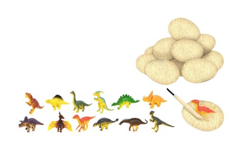 Zestaw Jaj Dinozaurów Figurki Wykopaliska Gra Planszowa 12 Szt LEAN Toys Zestaw Jaj Dinozaurów Figurki Wykopaliska Gra Planszowa 12 Szt LEAN Toys