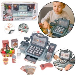 Zestaw Kasa Sklepowa Produkty Spożywcze Skaner Koszyk 24 El LEAN Toys