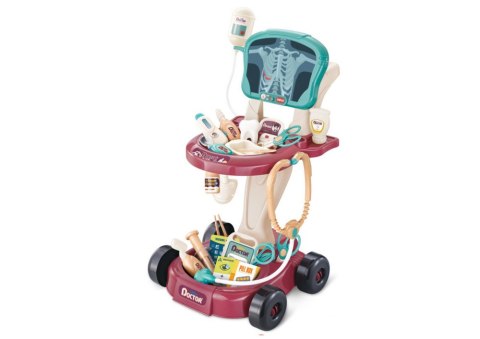 Zestaw Lekarski na Wózku Stolik Lekarski Doktor EKG LEAN Toys Zestaw Lekarski na Wózku Stolik Lekarski Doktor EKG LEAN Toys