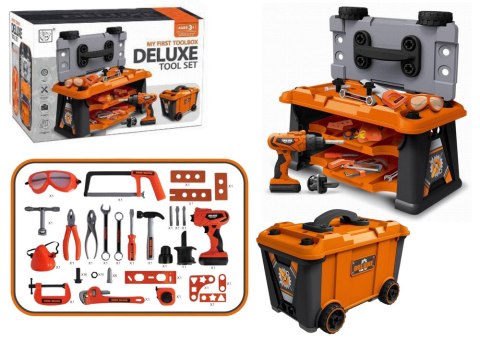 Zestaw Majsterkowicza Skrzynka Narzędzia Wiertarka Na Baterie LEAN Toys Zestaw Majsterkowicza Skrzynka Narzędzia Wiertarka Na Baterie LEAN Toys