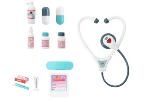 Zestaw Medyczny Małego Doktora W Walizce Światła Dźwięki Niebieski LEAN Toys Zestaw Medyczny Małego Doktora W Walizce Światła Dźwięki Niebieski LEAN Toys