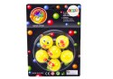Zestaw Piłeczek Kauczukowych Emoji Żółte 6 Szt LEAN TOYS