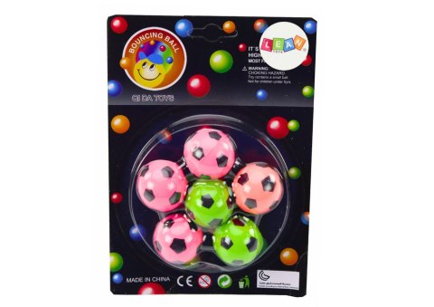 Zestaw Piłeczek Kauczukowych Piłka Nożna 6 Szt LEAN TOYS Zestaw Piłeczek Kauczukowych Piłka Nożna 6 Szt LEAN TOYS