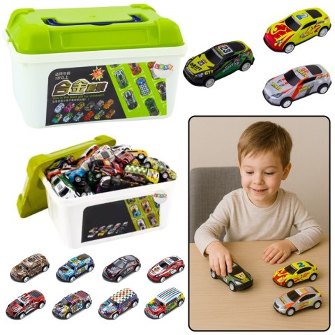 Zestaw Resoraków w Walizce Samochody Kolorowe 30 szt LEAN Toys Zestaw Resoraków w Walizce Samochody Kolorowe 30 szt LEAN Toys