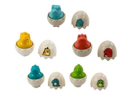 Zestaw Sześciu Geometrycznych Jaj Dinozaurów Kolorowe LEAN Toys Zestaw Sześciu Geometrycznych Jaj Dinozaurów Kolorowe LEAN Toys