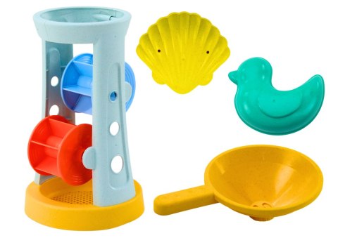 Zestaw Zabawek Do Piasku Młynek Grabki Łopatka Foremki LEAN Toys Zestaw Zabawek Do Piasku Młynek Grabki Łopatka Foremki LEAN Toys