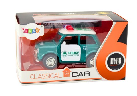 Autko Policyjne Klasyczne 1:38 Napęd Światła Dźwięki Zielony LEAN Toys Autko Policyjne Klasyczne 1:38 Napęd Światła Dźwięki Zielony LEAN Toys