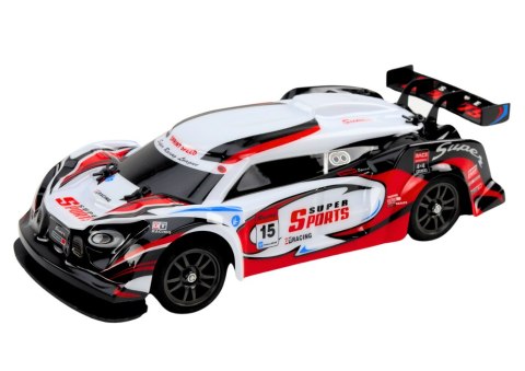 Auto Sportowe RC 1:16 Drift Wymienne Koła Biało-Czerwone LEAN Toys Auto Sportowe RC 1:16 Drift Wymienne Koła Biało-Czerwone LEAN Toys
