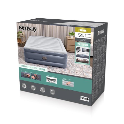 Dmuchany Materac 203 x 152 x 51 cm Bestway 6713I Bestway Dmuchany Materac 203 x 152 x 51 cm Bestway 6713I Bestway